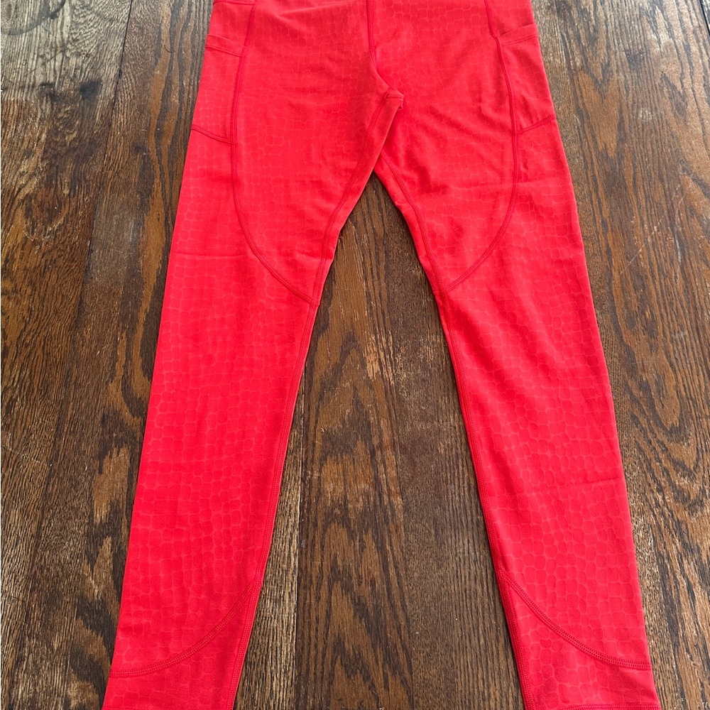 ZYIA Vibrant Red Light n Tight Leggings